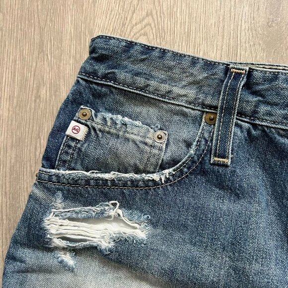 AG Ag-Ed Adriano Goldschmied shorts raw edge womens 27R/W30 The Sadie - Picture 2 of 10